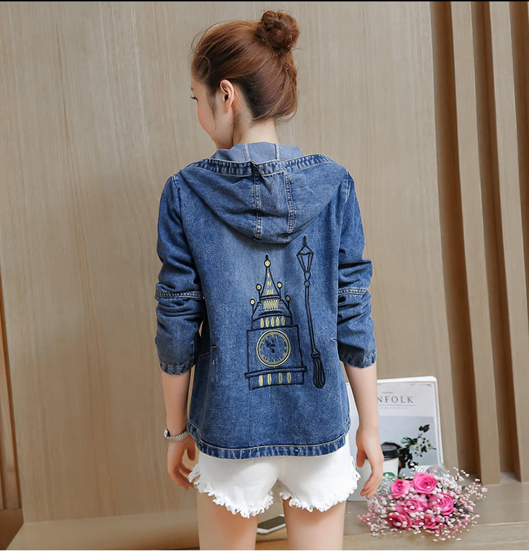 ÁO KHOÁC JEAN IN THÁP ĐỒNG HỒ BIG BEN - NJ3838